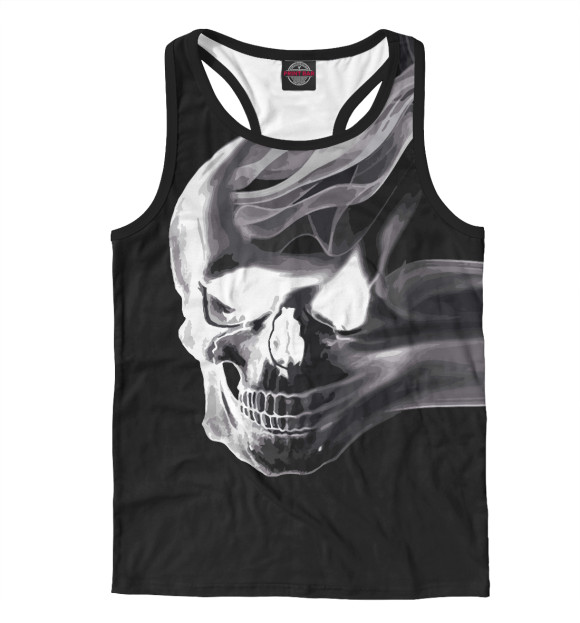 Мужская майка-борцовка с изображением Ветер цвета Белый