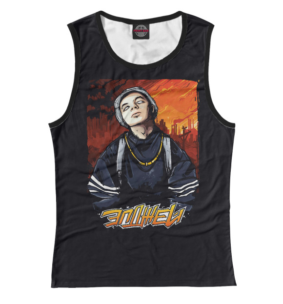 Майка для девочки с изображением Элджей цвета Белый