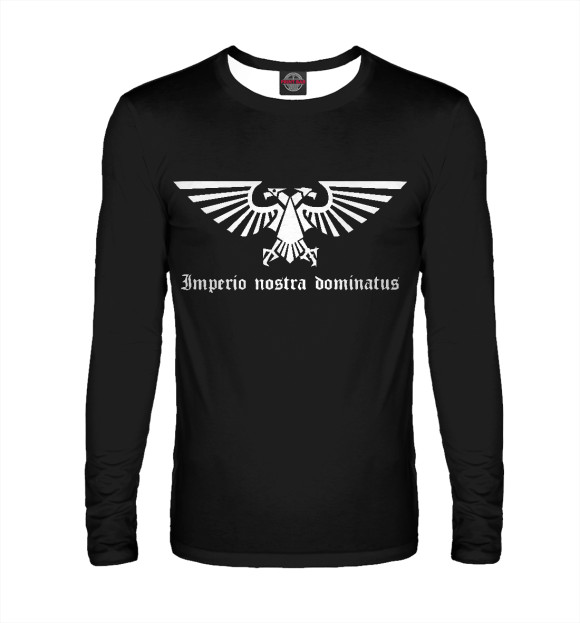 Мужской лонгслив с изображением Warhammer цвета Белый