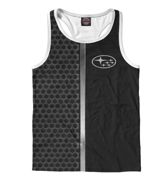 Мужская майка-борцовка с изображением Subaru цвета Белый