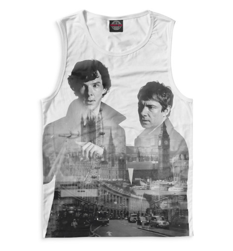 

Майки Print Bar, Белый, Шерлок