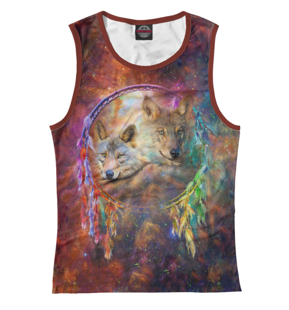 Майка для девочки с изображением Wolf Cubs цвета Белый