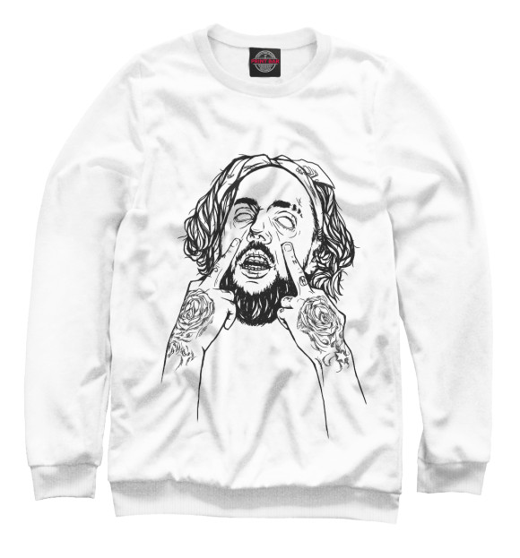 Женский свитшот с изображением $uicideboy$ цвета Белый