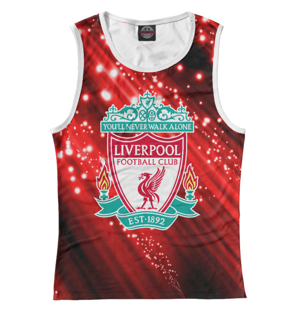 Майка для девочки с изображением Liverpool Abstract цвета Белый