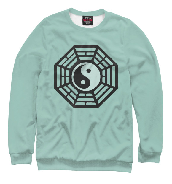 Свитшот для мальчиков с изображением Lost - Dharma Initiative (Blue) цвета Белый