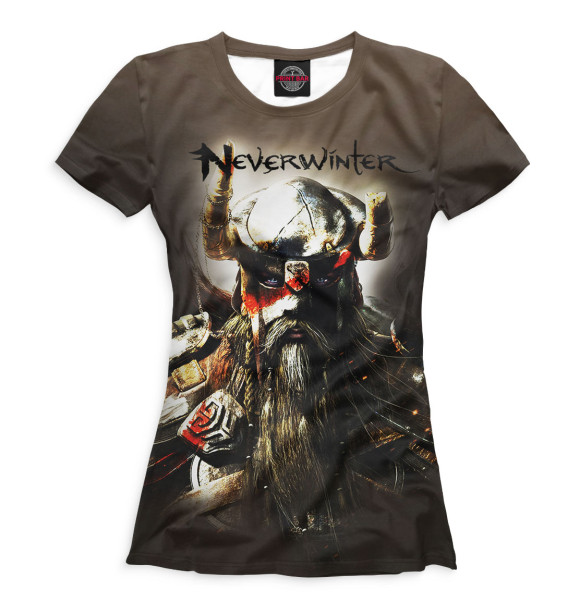 Женская футболка с изображением Neverwinter цвета Белый