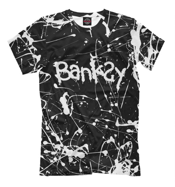 Мужская футболка с изображением Banksy цвета Белый