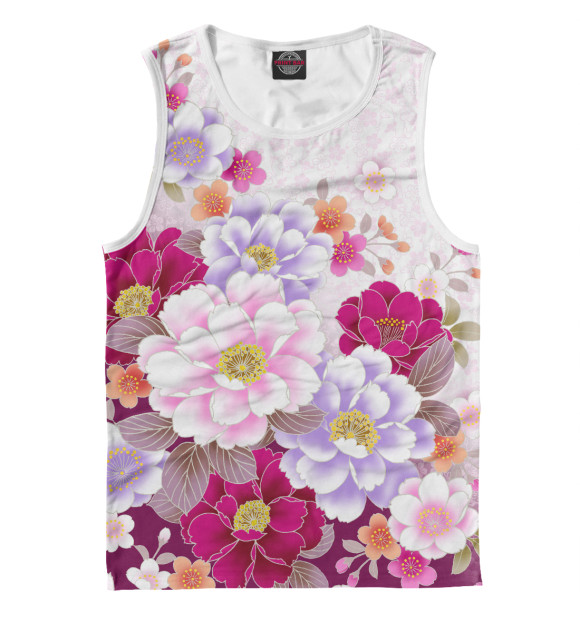 Майка для мальчика с изображением Букет цвета Белый