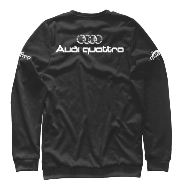Мужской свитшот с изображением Audi Quattro цвета Белый