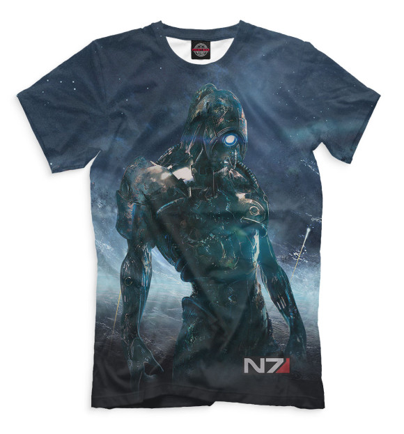 Футболка для мальчиков с изображением Mass Effect цвета Молочно-белый