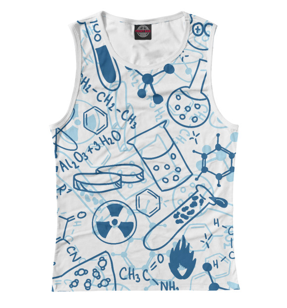 Майка для девочки с изображением Химия цвета Белый