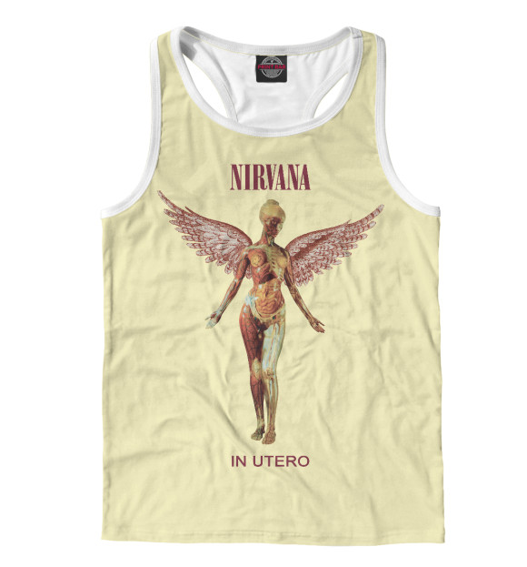 Мужская майка-борцовка с изображением Nirvana (In Utero) цвета Белый
