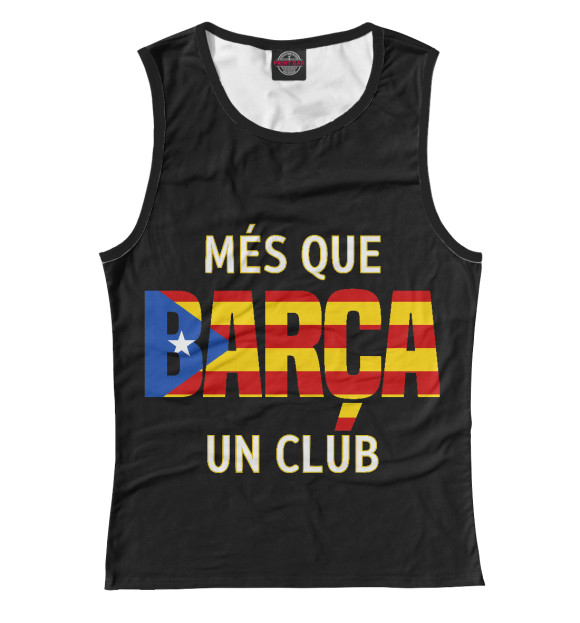 Майка для девочки с изображением Barca цвета Белый