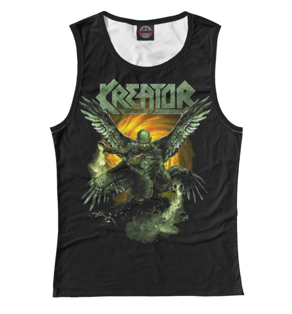 Майка для девочки с притом Kreator цвета Белый Майка для девочки с изображением Kreator цвета Белый