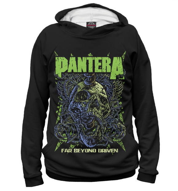 Женское худи с изображением Pantera цвета Белый