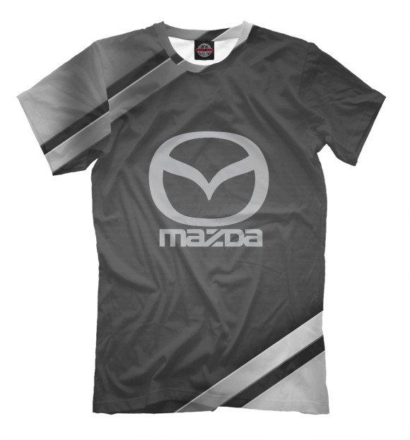 Футболка для мальчиков с изображением Mazda цвета Серый