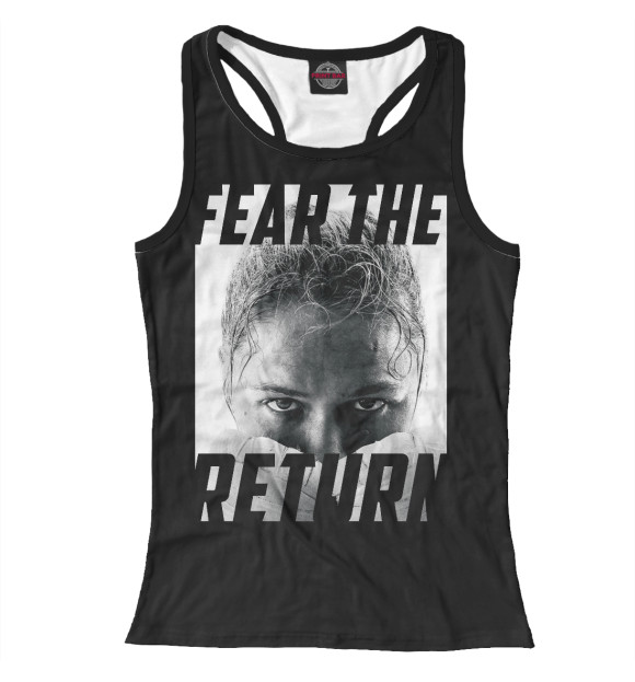 Женская майка-борцовка с изображением Ронда Роузи цвета Белый