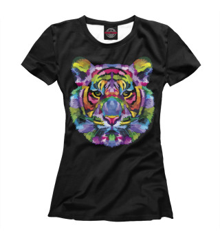 Женская футболка Color tiger