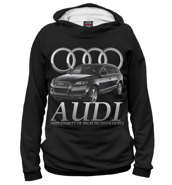 Женское худи с изображением Audi цвета Белый