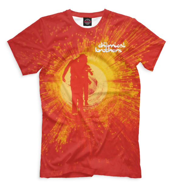 Мужская футболка с изображением The Chemical Brothers цвета Светло-коричневый