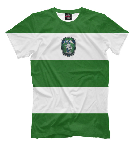 Мужская футболка с изображением ФК ТОМЬ цвета Зеленый