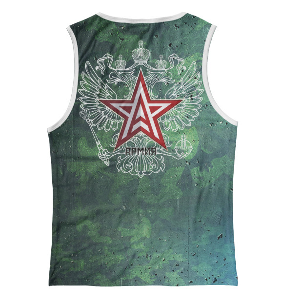 Женская майка с притом Армия цвета Белый Женская майка с изображением Армия цвета Белый