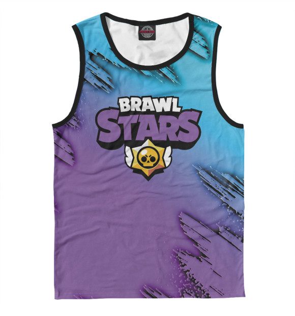 Мужская майка с изображением Brawl Stars цвета Белый