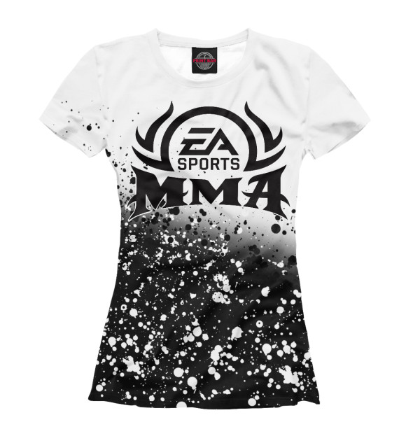 Футболка для девочек с изображением MMA sports цвета Белый