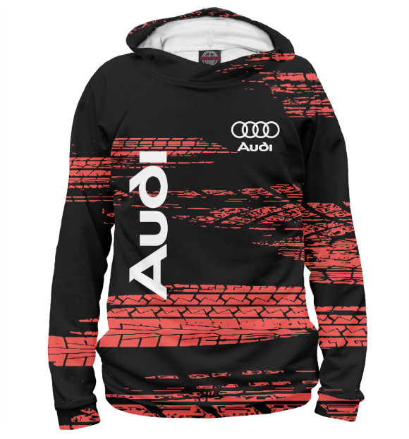 Женское худи с изображением Audi цвета Белый