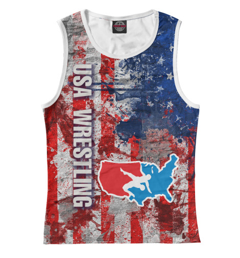 

Майки Print Bar, Белый, USA wrestling