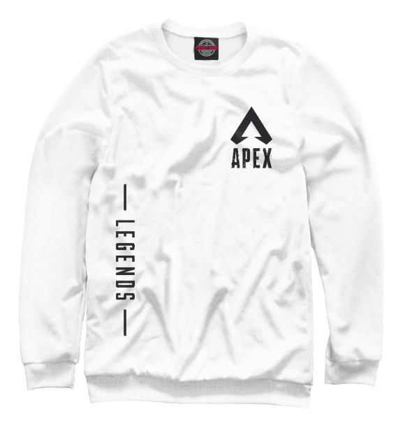 Мужской свитшот с изображением Apex legends GLITCH цвета Белый