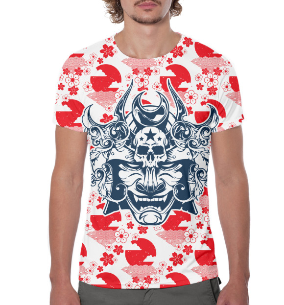 Мужская футболка с изображением Япония цвета Белый