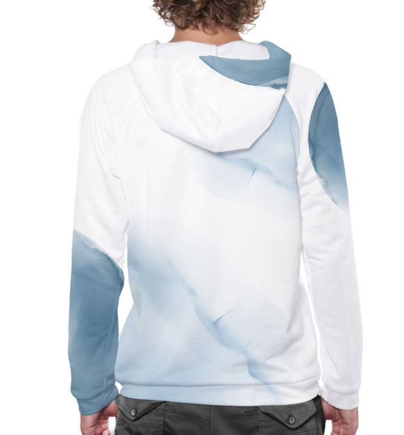 Мужское худи с изображением 60 лет цвета Белый