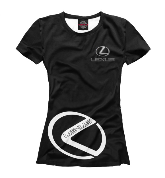 Футболка для девочек с изображением Lexus цвета Белый