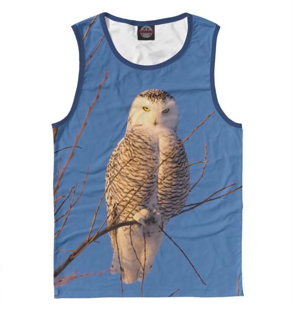 Майка для мальчика с притом Сова цвета Белый Майка для мальчика с изображением Сова цвета Белый