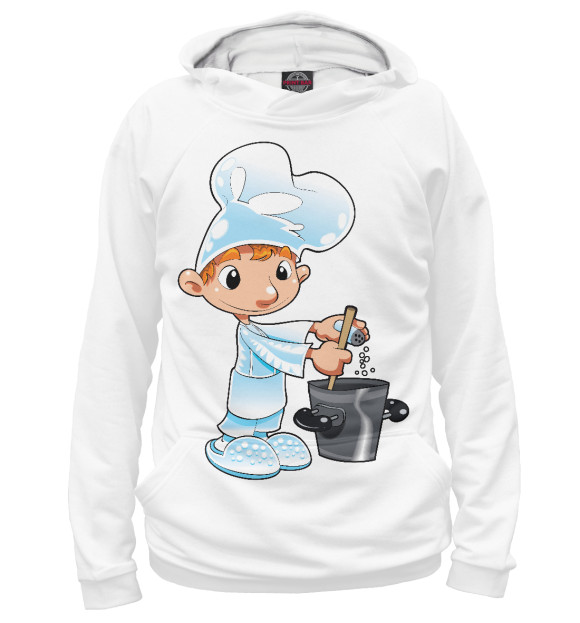 Женское худи с изображением Повар цвета Белый