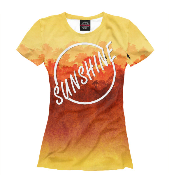 Футболка для девочек с изображением Sunshine time цвета Белый
