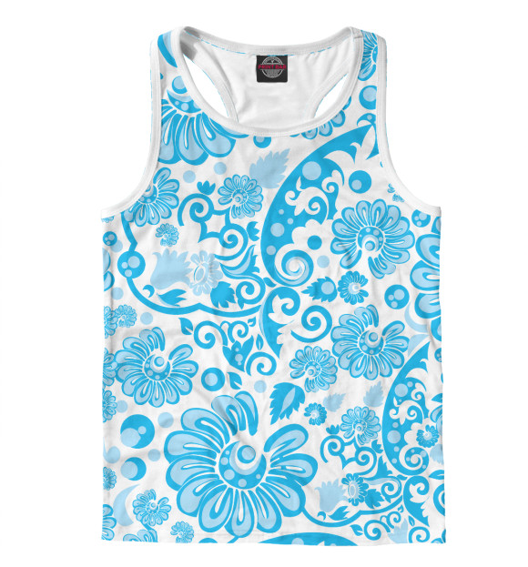 Мужская майка-борцовка с изображением Роспись цвета Белый