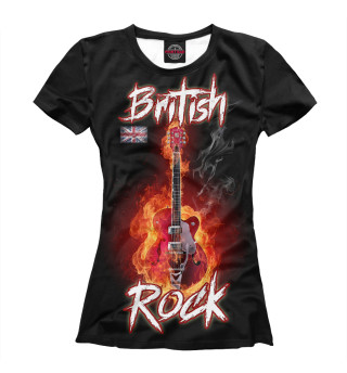 Женская футболка British rock music