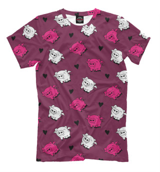 Мужская футболка Влюбленные Свинки