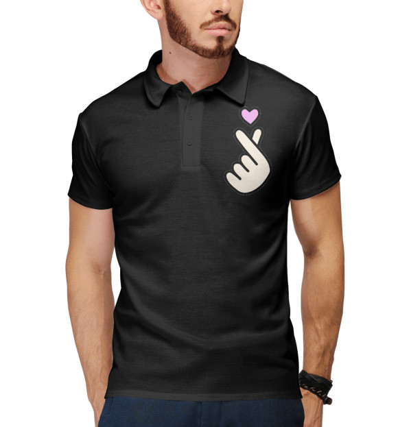 Мужское поло с притом Sarang цвета Белый Мужское поло с изображением Sarang цвета Белый