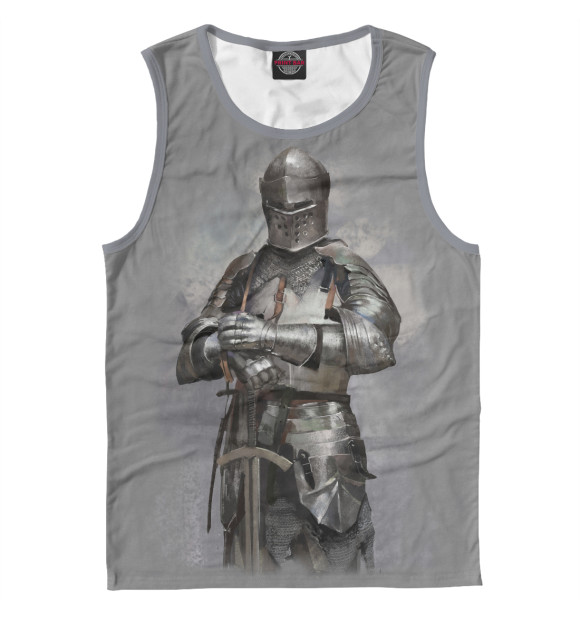 Мужская майка с изображением Рыцарь цвета Белый