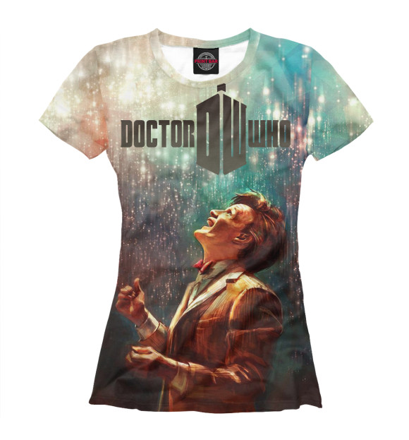 Женская футболка с изображением Доктор цвета Белый
