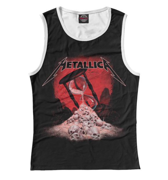 Майка для девочки с изображением Metallica цвета Белый