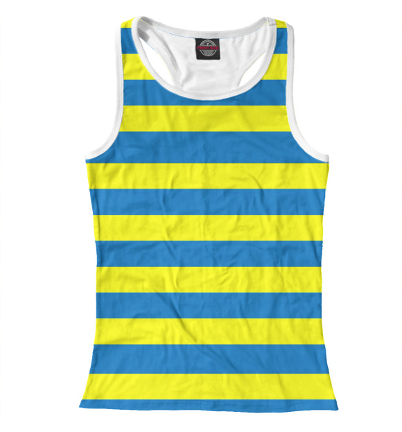 Женская майка-борцовка с изображением Полосы цвета Белый