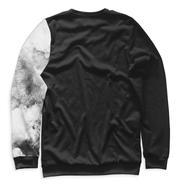 Мужской свитшот с изображением Волк цвета Белый