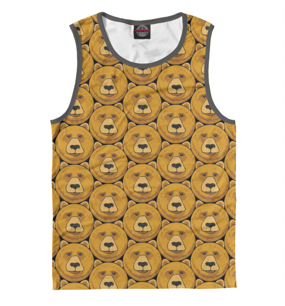 Майка для мальчика с изображением Мишки цвета Белый