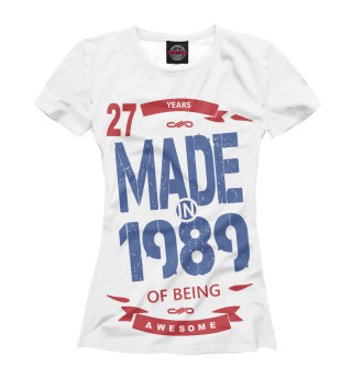Женская футболка Рожденный в 1989