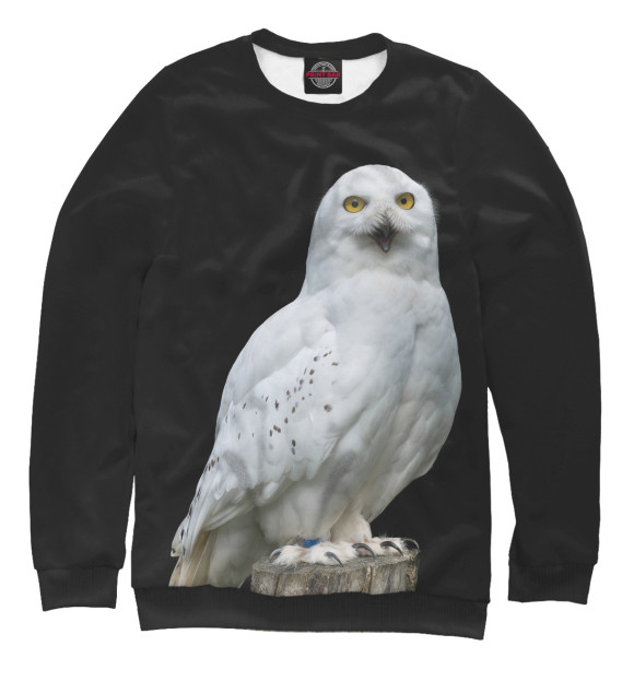 Свитшот для девочек с изображением White Owl цвета Белый