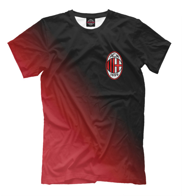 Мужская футболка с изображением AC Milan цвета Молочно-белый